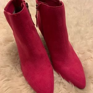 HOT PINK SUEDE BOOTIES
